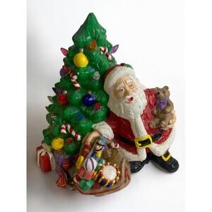 Vintage Ceramic Christmas Tree Top Only 10" Santa Replacement